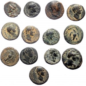 13 ancient AE coins (Bronze, 42,65)