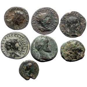 7 Ancient AE coins (Bronze, 40.49g)