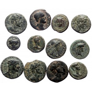 12 Ancient AE coins (Bronze, 34.30g)