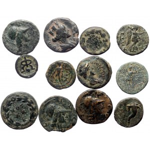 12 Ancient AE coins (Bronze, 34.30g)