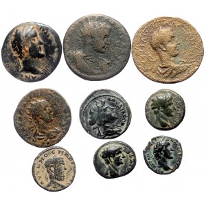 9 Ancient AE coins (Bronze, 65.22g)