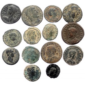 14 Ancient AE coins (Bronze, 27.49g)