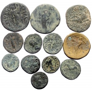 12 Ancient AE coins (Bronze, 62.93g)