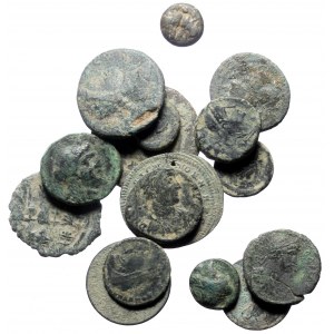 16 Ancient AE coins (Bronze, 36.20g)
