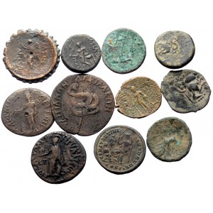 11 Ancient AE coins (Bronze, 53.65g)