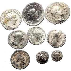 9 Ancient AR coins (Silver, 23.98g)