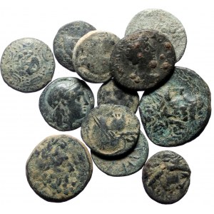 12 Ancient AE coins (Bronze, 54.49g)