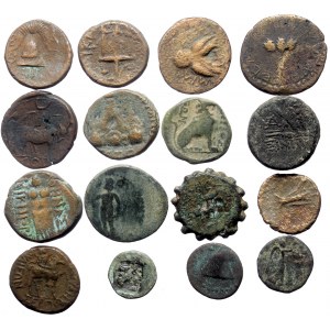 16 Ancient AE coins (Bronze, 69.98g)