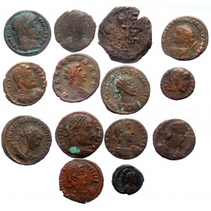 14 Ancient AE coins (Bronze, 35.61g)