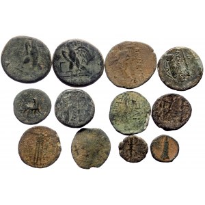 12 Ancient AE coins (Bronze, 54.80g)
