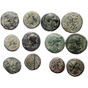 12 Ancient AE coins (Bronze, 75.76g)