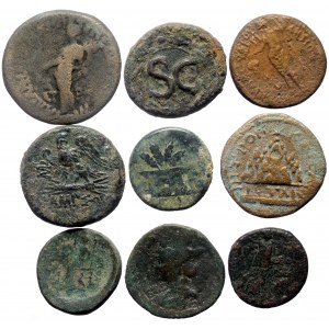 9 Ancient AE coins (Bronze, 116.20g)