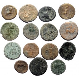 15 Ancient AE coins (Bronze, 83.65g)