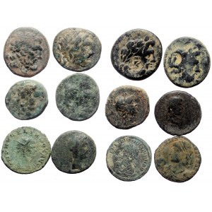 12 Ancient AE coins (Bronze, 73.64g)