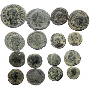 16 Ancient AE coins (Bronze, 43.24g)