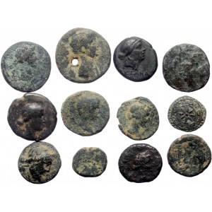 12 Ancient AE coins (Bronze, 40.04g)