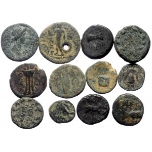12 Ancient AE coins (Bronze, 40.04g)