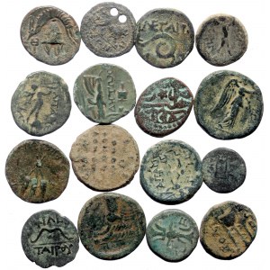 16 Ancient AE coins (Bronze, 49.34g)
