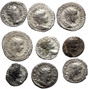 9 Ancient AR coins (Silver, 30.02g)