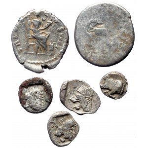 6 Ancient AR coins (Silver, 9.30g)