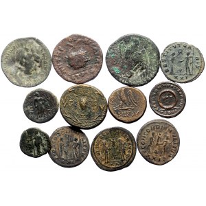 12 Ancient AE coins (Bronze, 87.91g)