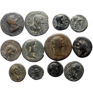 12 Roman Provincial AE coins (Bronze, 72.09g)