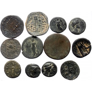 12 Roman Provincial AE coins (Bronze, 72.09g)