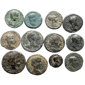 12 Roman Provincial AE coins (Bronze, 55.80g)
