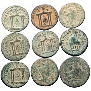 9 Roman Provincial AE coins (Bronze, 153.51g)