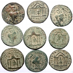 9 Roman Provincial AE coins (Bronze, 139.58g)