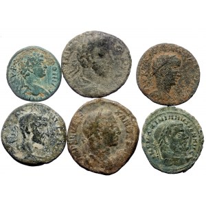 6 Roman Provincial AE coins (Bronze, 64.88g)