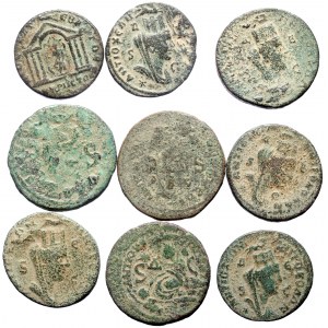 9 Roman Provincial AE coins (Bronze, 126.80g)