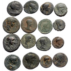 16 Roman Provincial coins (Bronze, 79,4g)