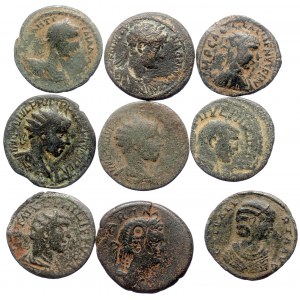 9 Roman Provincial bronze coins (Bronze, 75.27g)