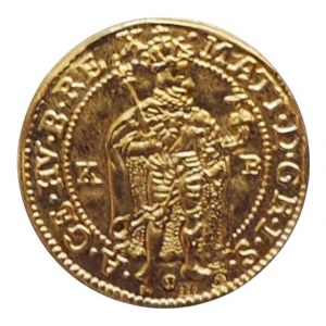 Matyáš II. , dukát 1620 KB, číslovaná replika dukátu 986/1000, 20,0mm/4,956g, náklad 100ks č. 74 Kremnica, M. Kožuch