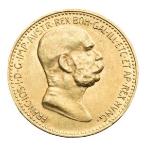 FJI. 1848-1916, 10 koruna 1909 b.z., vlas.škr.