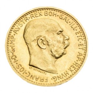 FJI. 1848-1916, 10 koruna 1911 b.z., Schwartz, vlas.škr.