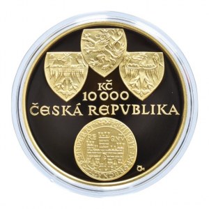Česká republika 1993-, 10.000 Kč 2012 - Zlatá bula sicilská, Au999, 31.11g, 10.900ks, kapsle, etue, certifikát