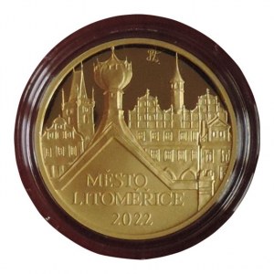 Česká republika 1993-, 5000 Kč 2022 městské památkové rezervace - Litoměřice, etue, certifikát