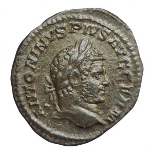 Caracalla 196-217, denár, rv: Venuše stojící doleva, drží Viktorii a žezlo, VENVS VICTRIX, RIC-311b