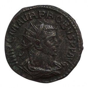 Probus 276-282, AE antoninian, CLEMENTIA TEMP. Císař přijímá Viktorii od Jupitera, Minc. Antiochia, RIC 922, Sear 3243