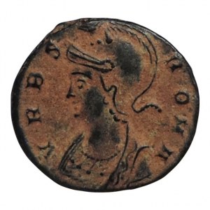 Řím 4. stol., AE 23mm URBS ROMA/ vlčice kojící Romula a Rema