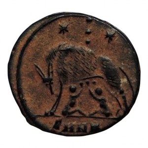 Řím 4. stol., AE 23mm URBS ROMA/ vlčice kojící Romula a Rema