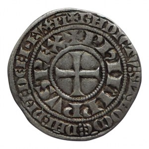 Francie, Filip IV. Sličný 1285-1314, tourský groš b.l., patina, 3,973g