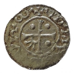 Boleslav II. 972-999, denár Cach 118 fríský typ, ned. 1,263g