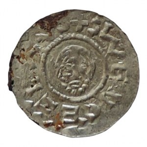 Břetislav II. 1092-1100, denár Cach 388, dr.st.kor. 0,345g