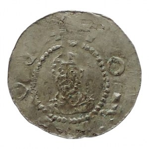 Bořivoj II. 1100-1107, 1118-1120, denár Cach 413 nep.ned. 0,323g