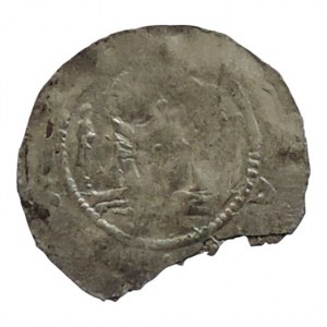 Svatopluk 1107-1109, denár Cach 462 odlomený okraj, nedor.