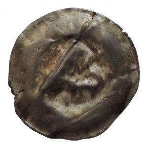 Václav II. 1278-1305, brakteát střední moravský, blíže neurčený, Cach 1007 ? naprasklý 21mm