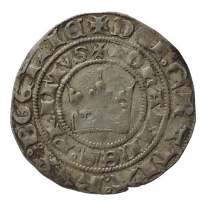 Jan Lucemburský 1310-1346, pražský groš Castelin 1, nep.ned., patina 3,708g